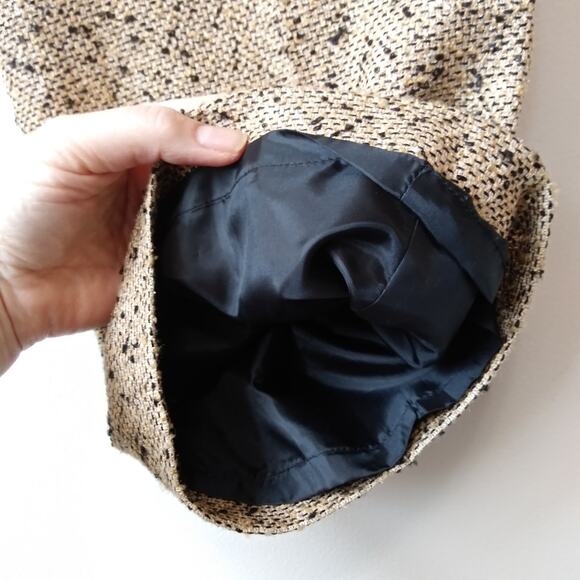 Kasper Sz 10 Silk Blend Boucle Tweed High Waist Pants Office Academia Heritage - Picture 9 of 15